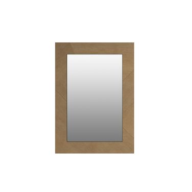 Loft Rectangular Beaded Mirror In Natural Maple
