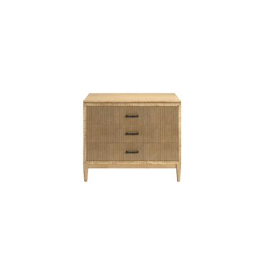 Loft Reeded Bedside Chest In Natural Maple