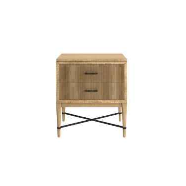 Loft Reeded Nightstand In Natural Maple