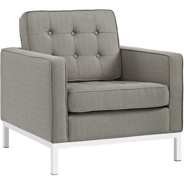 Loft Upholstered Fabric Armchair In Granite