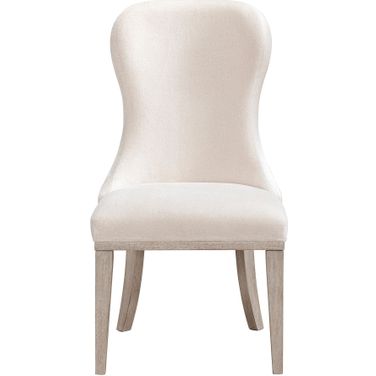 Lofton Side Chair Set of 2 In Beige and Natural