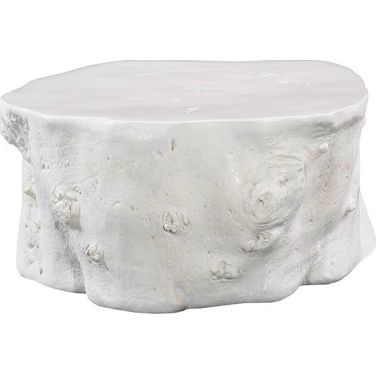 Log Coffee Table with Gel Coat In White