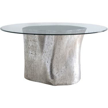 Log Dining Table In Silver