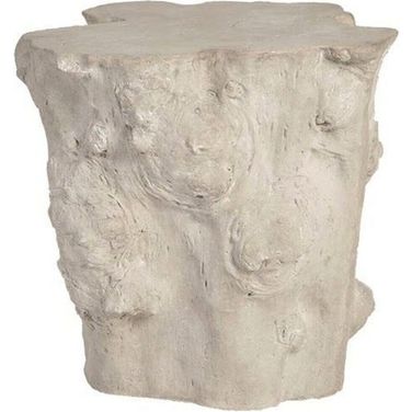 Log Side Table In Off White