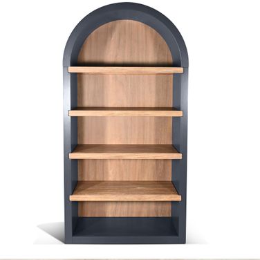 Logan Arched Bookcase In Dark