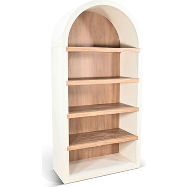 Logan Arched Bookcase In White