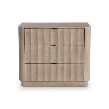 Loggia 3-Drawer Nightstand In Brown
