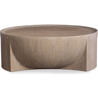 Loggia Round Cocktail Table In Brown
