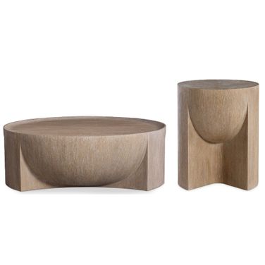 Loggia Round Occasional Table Set In Brown