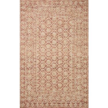 Loloi Cecelia 5' x 7'6" Rug In Rust And Natural