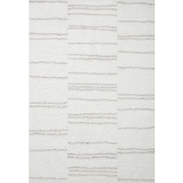 Loloi II Bliss Shag White and Grey 9'-3" x 13' Area Rug
