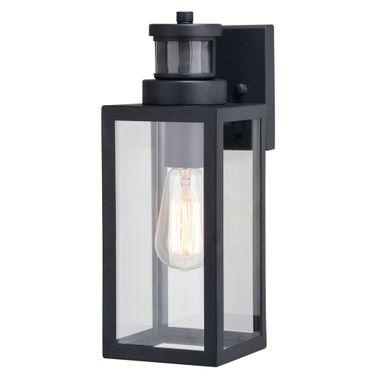 Lombard Dualux 4.75 Inch Outdoor Motion Sensor Wall Light In Textured Black