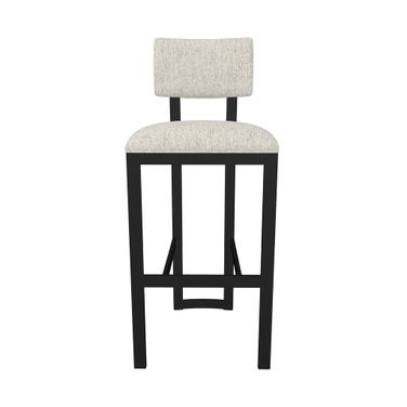 London 26 Inch Counter Height Stool In Sable Onyx and Earthy Oak