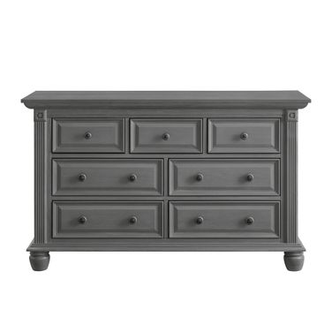 London Lane 7 Drawer Dresser In Arctic Gray