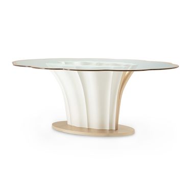 London Place Entry Table In Creamy Pearl