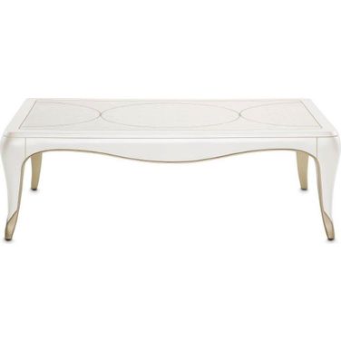 London Place Rectangular Cocktail Table In Creamy Pearl