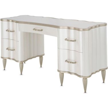 London Place Vanity Desk In Creamy Pearl