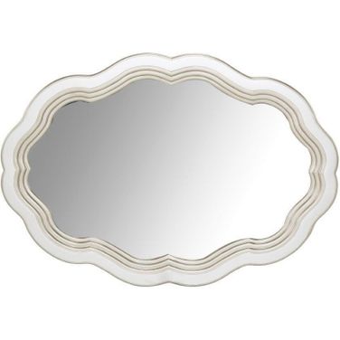 London Place Wall Mirror In Creamy Pearl
