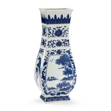 Londonderry Vase In Blue and Cream