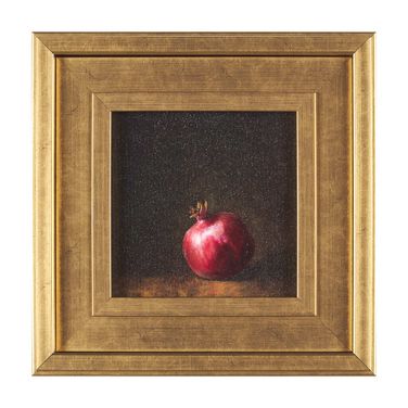 Lonely Pomegranate Wall Art In Dark Brown and Red