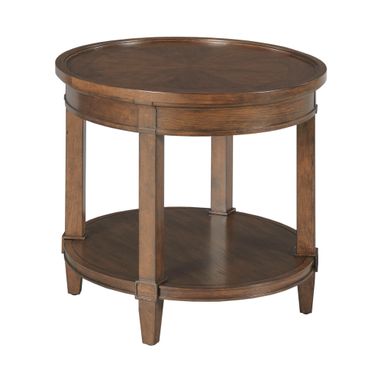 Longham Oval End Table In Warm Auburn
