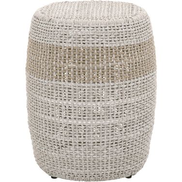Woven Loom Accent Table In Taupe