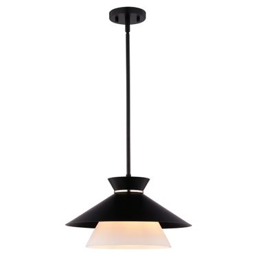 Loomis 15 Inch 1 Light Pendant In Matte Black