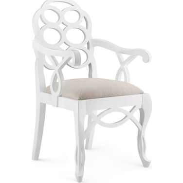 Loop Armchair Set of 2 In Eggshell White