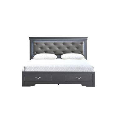 Lorana Full Bed In Gunmetal Gray