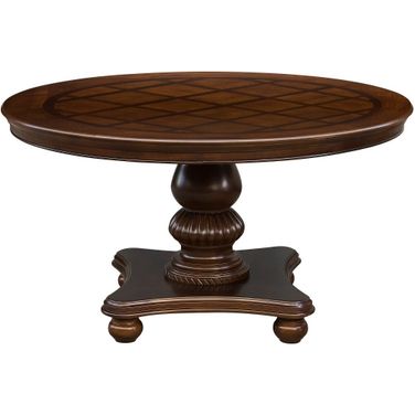 Lordsburg Brown Cherry Round Dining Table