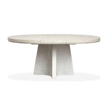 Lorelei Extendable 54 Inch Round Dining Table In Misty Cloud