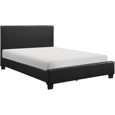 Lorenzi Black California King Upholstered Platform Bed