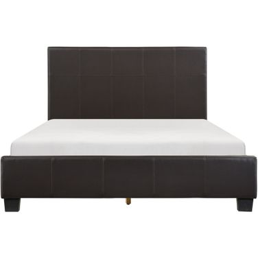 Lorenzi Dark Brown Full Upholstered Platform Bed