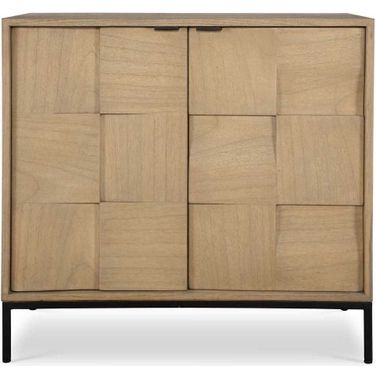 Lorenzo Geometric 2 Door Cabinet In Black
