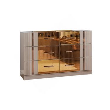 Lorenzo Gold Detailed Dresser In Gray