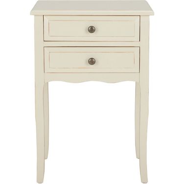 Lori Barley End Table with 2 Storage Drawers