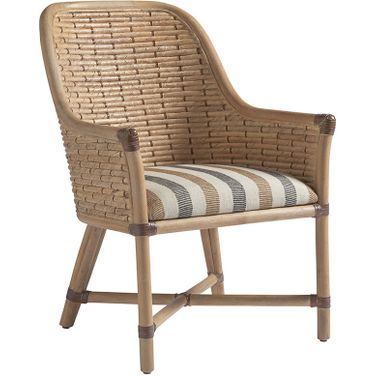 Los Altos Keeling Woven Arm Chair In Stripe