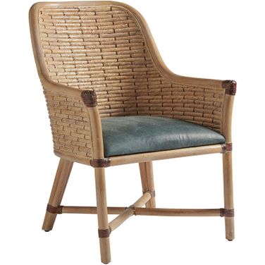 Los Altos Keeling Woven Arm Chair In Blue