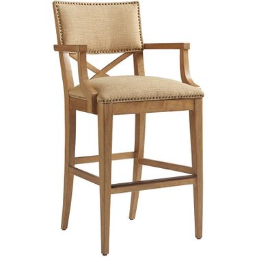 Los Altos Sutherland Upholstered Bar Stool Set of 2 In Newcastle