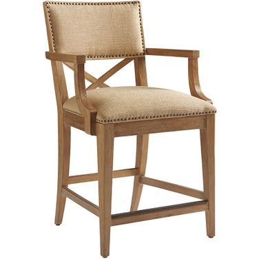 Los Altos Sutherland Upholstered Counter Stool Set of 2 In Newcastle