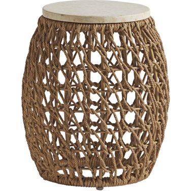 Los Altos Valley View Round Accent Table In Light Brown