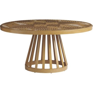 Los Altos Valley View Round Dining Table In Light Brown