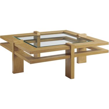 Los Altos Valley View Square Cocktail Table In Light Brown
