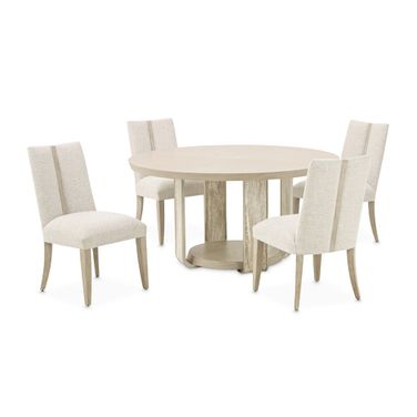 Lotus Bay Round Dining Room Set In Sand