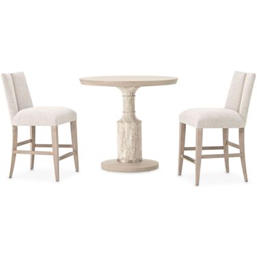 Lotus Bay Round Gathering Dining Room Set In Sand