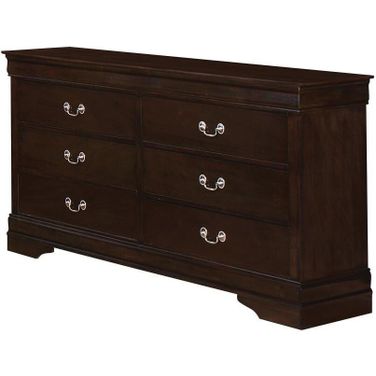 Louis Philippe 6-drawer Dresser Cappuccino