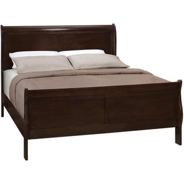 Louis Philippe Queen Panel Sleigh Bed Cappuccino