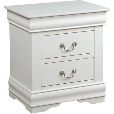 Louis Philippe White Nightstand