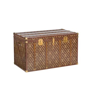 Louis Trunk In Leather and Brass