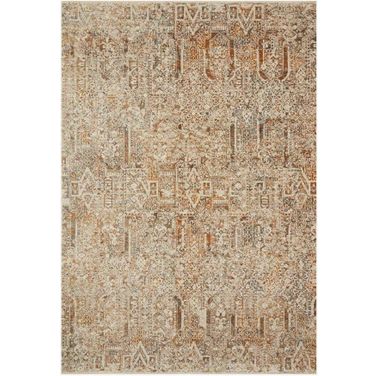 Lourdes Ivory/Orange 7'10" x 10' Rug